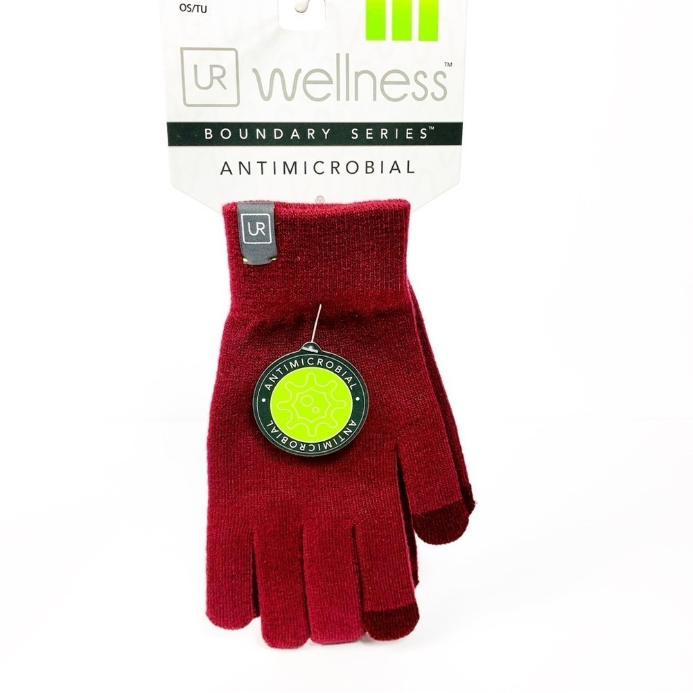UR Wellness Antimicrobial Red Gloves • Cozy Winter Gloves • Holiday Gift • NWT - Picture 6 of 8